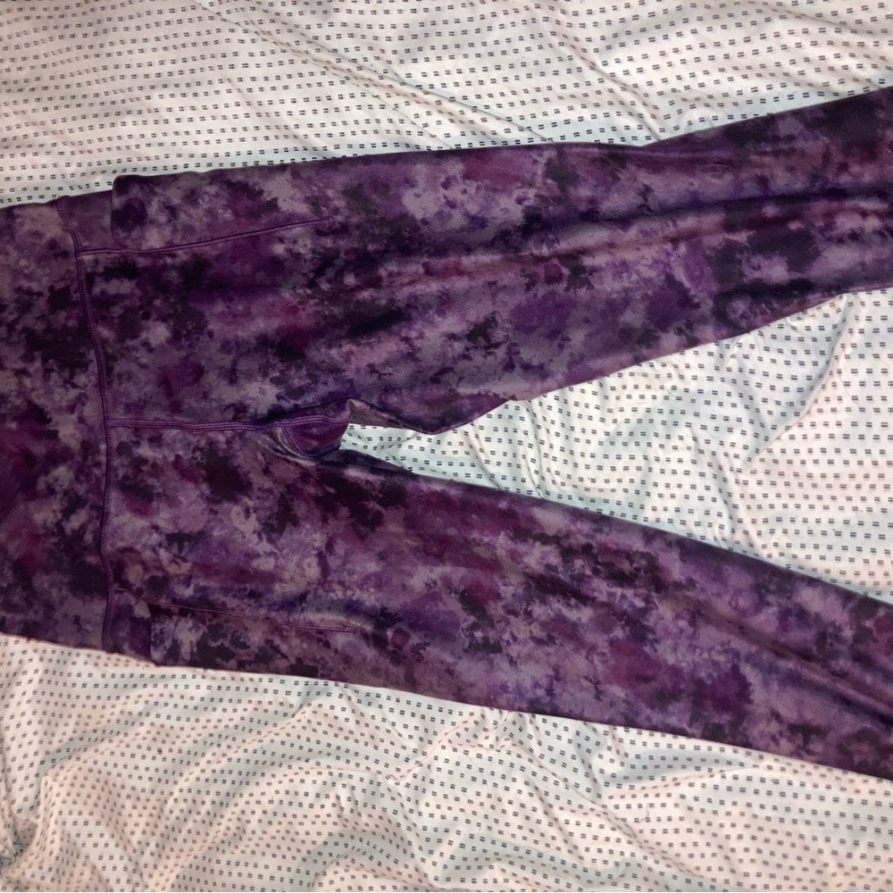 Purple Tie-Dye Leggings